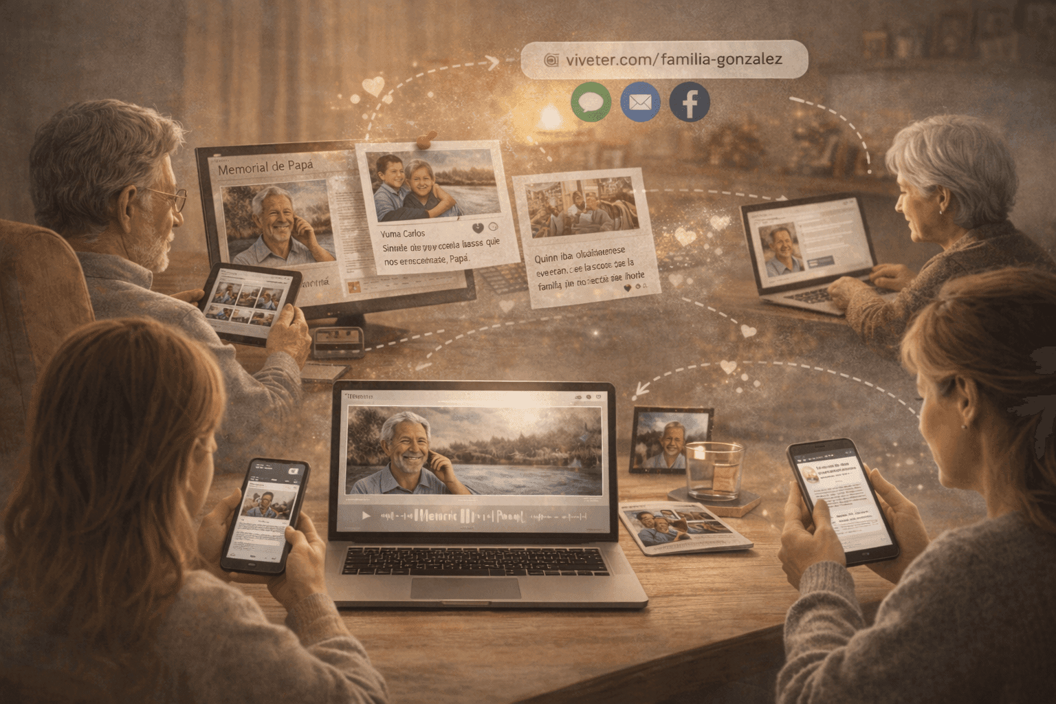 Cómo compartir un memorial digital con tu familia